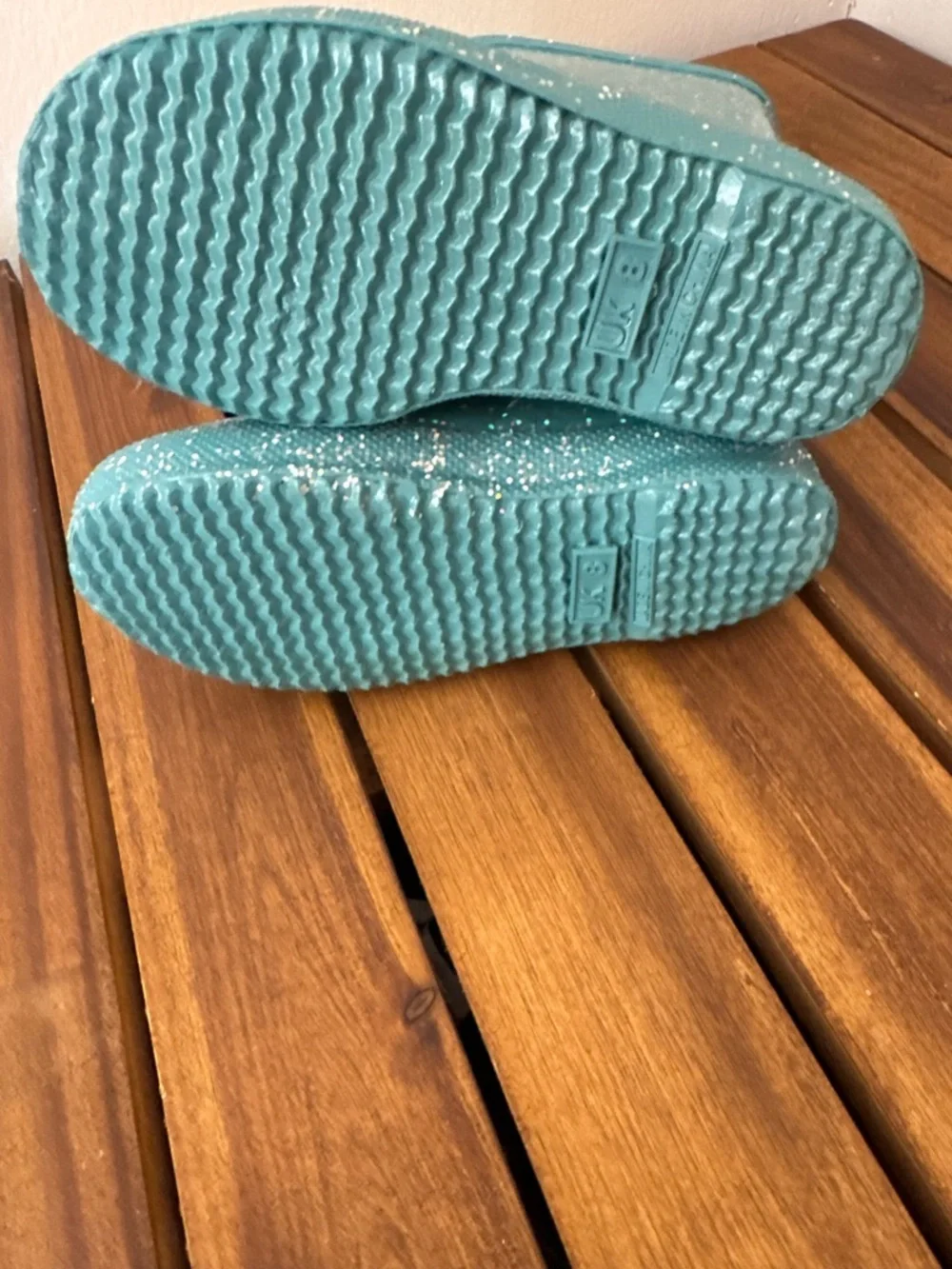 Hunter Little Kid First Classic Giant Glitter Boot Aqua size 9
